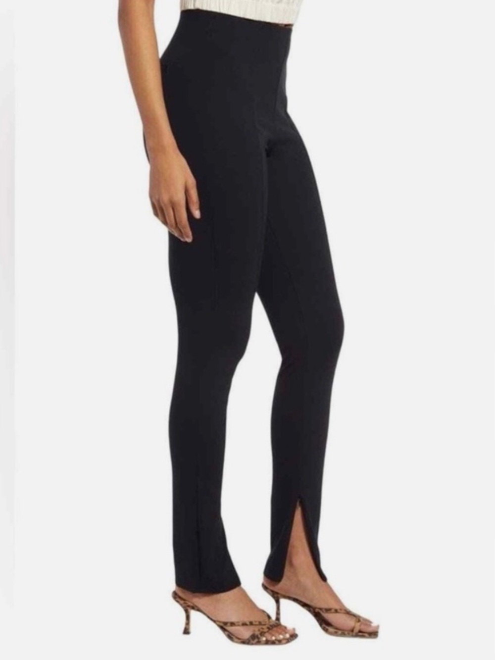 Open Edit skinny leg elastic pant with ankle zip slit
